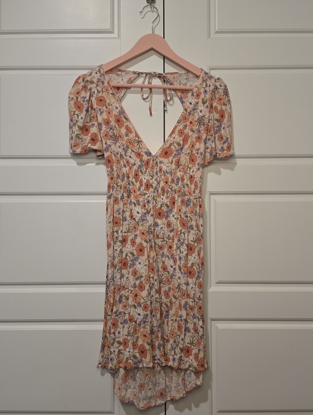 Timing Floral Cutout Open Back Dress Size Medium